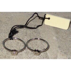 CK Calvin Klein 2 Stainless Steel Silver Tone Precious Rings Sz 7 Womens Jewelry